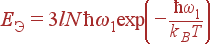 E_{}=3lN\hbar\omega_1\exp\left(-\frac{\hbar\omega_1}{k_BT}\right)