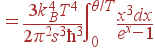 =\frac{3k_B^4T^4}{2\pi^2s^3\hbar^3}\int_0^{\theta/T}\frac{x^3 dx}{e^x-1}