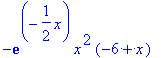 -exp(-1/2*x)*x^2*(-6+x)
